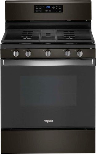 Whirlpool - 5.0 Cu. Ft. Freestanding Gas Convection Range with Self-Cleaning - Black stainless steel
