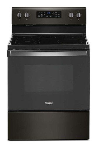 Whirlpool - 5.3 Cu. Ft. Freestanding Electric Range with Self-Cleaning and Frozen Bake - Black stainless steel