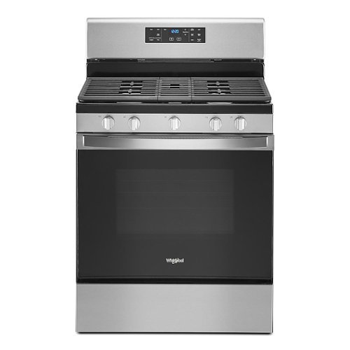 Whirlpool - 5.0 Cu. Ft. Freestanding Gas Range with Self-Cleaning and SpeedHeat Burner - Stainless steel