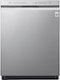 LG - 24" Front-Control Built-In Dishwasher with Tub, QuadWash, 48 dBa - Stainless Steel-Front_Standard