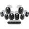 Swann - 8-Channel, 8-Camera Indoor/Outdoor Wired 4K UHD 2TB DVR Surveillance System - Black/White-Front_Standard