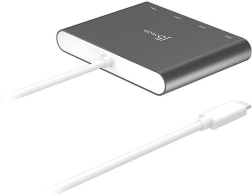 j5create USB-C to 4-Port HDMI Multi-Monitor Adapter - Silver GLOBAL SHIPPING