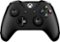 Microsoft - Geek Squad Certified Refurbished Wireless Controller for Xbox One and Windows 10 - Black-Front_Standard