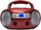 Toshiba - CD/CD-R/CD-RW Boombox with AM/FM Radio - Red-Front_Standard