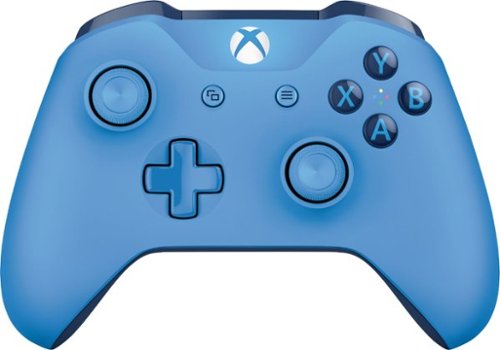 Microsoft - Geek Squad Certified Refurbished Wireless Controller for Xbox One and Windows 10 - Blue