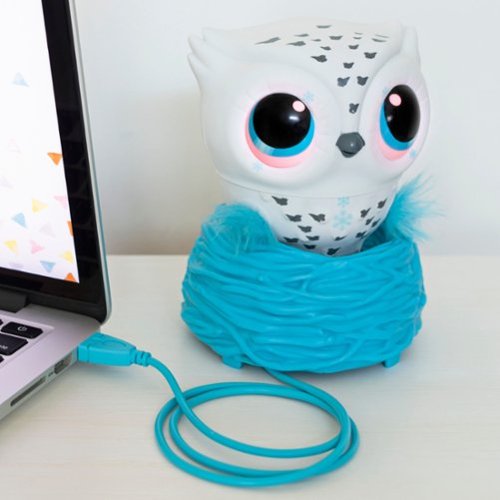 Owleez Flying Baby Owl - White GLOBAL SHIPPING