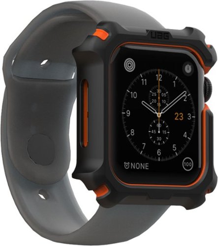 UAG - Protective Case for Apple Watch™ 44mm - Black/Orange-Angle_Standard 