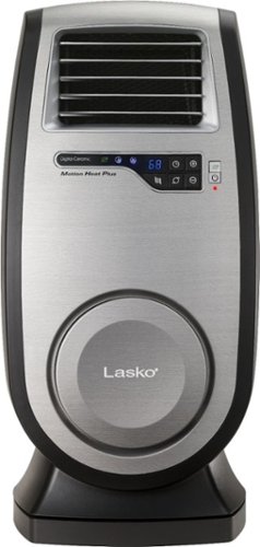 Lasko - Elite Collection Motion Heat Plus Whole Room Electric Ceramic Heater - Silver-Front_Standard 