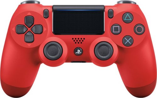 Sony - Geek Squad Certified Refurbished DualShock 4 Wireless Controller for PlayStation 4 - Magma Red