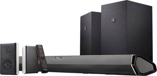 Nakamichi - 7.2.4-Channel 800W Soundbar System with Dual 8" Wireless Subwoofers and Dolby Atmos - Black