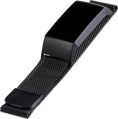 WITHit - Stainless Steel Mesh Band for Fitbit Charge 3 and Charge 4 - Black