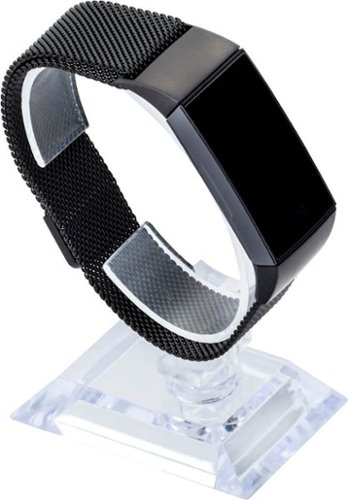WITHit Stainless Steel Mesh Band for Fitbit Charge 3 and Charge 4 - Black GLOBAL SHIPPING