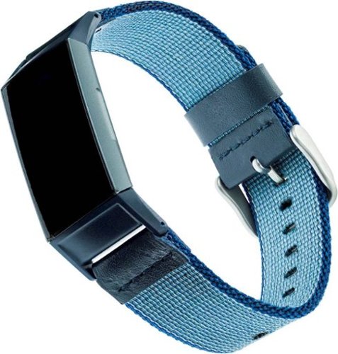 WITHit - Nylon Band for Fitbit™ Charge 3 and Charge 4 - Blue Nylon
