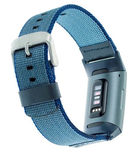 WITHit Nylon Band for Fitbit™ Charge 3 and Charge 4 - Blue Nylon GLOBAL SHIPPING