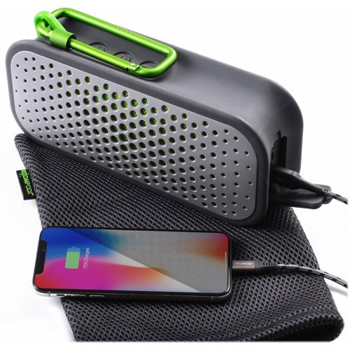 Boompods Blockblaster Portable Bluetooth Speaker - Gray Green GLOBAL SHIPPING