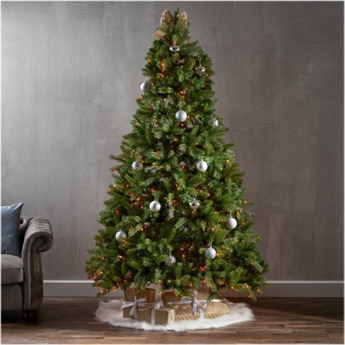 Noble House - 7.5' Mixed Spruce Pre-Lit Artificial Christmas Tree - Green + Multi Lights-Alt_View_Standard_14 