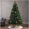 Noble House - 7.5' Mixed Spruce Pre-Lit Hinged Artificial Christmas Tree with Frosted Branches, Red Berries, and Frosted Pinecones - Green + Multi Lights-Alt_View_Standard_15