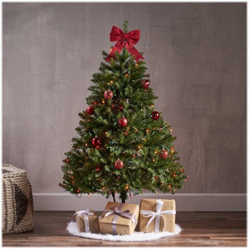 Noble House - 4.5' Fraser Fir Pre-Lit Hinged Artificial Christmas Tree - Green + Multi Lights-Alt_View_Standard_15 