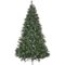 Noble House - 9' Mixed Spruce Unlit Hinged Artificial Christmas Tree with Frosted Branches, Red Berries, and Frosted Pinecones - Green-Front_Standard