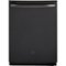 GE - Top Control Built-In Dishwasher with 3rd Rack, 50dBA - Black slate-Front_Standard 