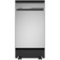 GE - 18" Portable Dishwasher - Stainless Steel-Front_Standard 