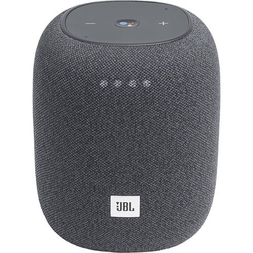 JBL - Link Music Smart Wi-Fi and Bluetooth Speaker with Google Assistant - Gray-Front_Standard 