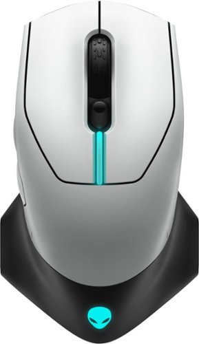 Alienware - AW610M-L Wired/Wireless Optical Gaming Mouse with RGB Lighting - Lunar Light