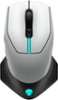 Alienware - AW610M-L Wired/Wireless Optical Gaming Mouse with RGB Lighting - Wireless - Lunar Light-Front_Standard
