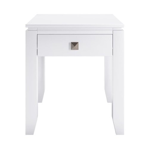 

Simpli Home - Cosmopolitan Square Contemporary Wood 1-Drawer End Table - White