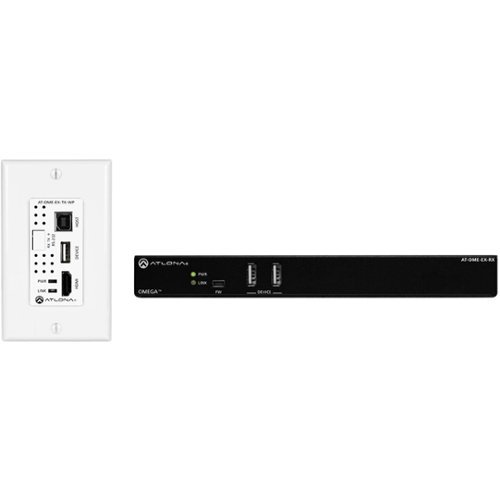 Atlona - Omega Series Video/Audio/Infrared/USB/Serial/Network Extender - Black