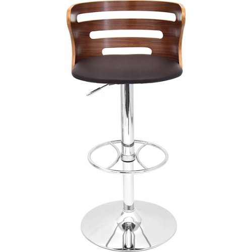 LumiSource - Cosi PU Leather Barstool - Brown-Front_Standard 