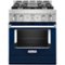 KitchenAid - Commercial-Style 4.1 Cu. Ft. Slide-In Gas True Convection Range with Self-Cleaning - Ink Blue-Front_Standard
