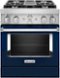 KitchenAid - 4.1 Cu. Ft. Freestanding Dual Fuel True Convection Range with Self-Cleaning - Ink Blue-Front_Standard