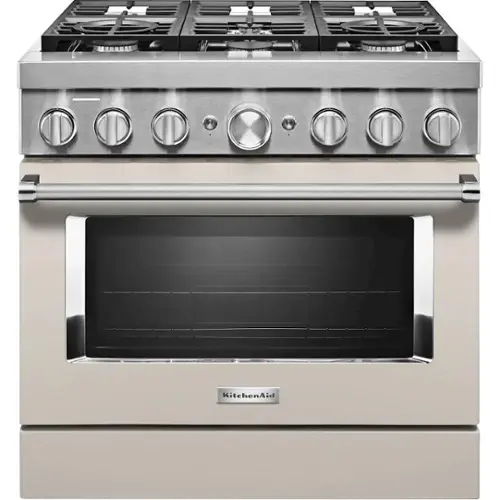 Front. KitchenAid - 5.1 Cu. Ft. Freestanding Dual Fuel True Convection Range with Self-Cleaning - Milkshake.