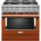 KitchenAid - 5.1 Cu. Ft. Freestanding Dual Fuel True Convection Range with Self-Cleaning - Scorched Orange-Front_Standard