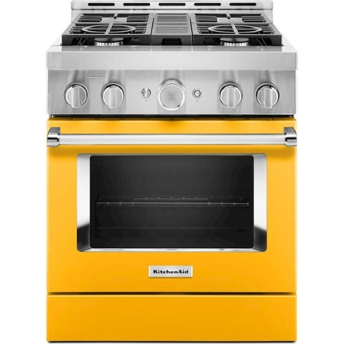KitchenAid - Commercial-Style 4.1 Cu. Ft. Slide-In Gas True Convection Range with Self-Cleaning - Yellow pepper