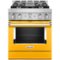 KitchenAid - Commercial-Style 4.1 Cu. Ft. Slide-In Gas True Convection Range with Self-Cleaning - Yellow Pepper-Front_Standard