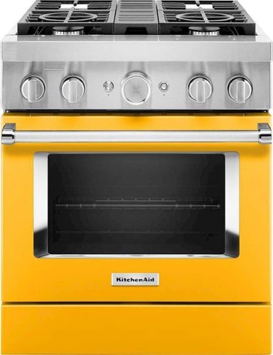 KitchenAid - 4.1 Cu. Ft. Freestanding Dual-Fuel True Convection Range with Self-Cleaning - Yellow pepper