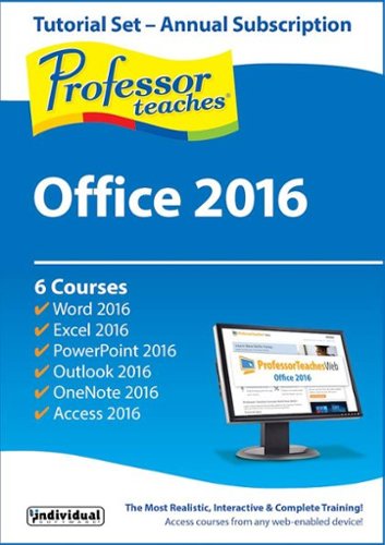 Individual Software - Professor Teaches Web - Office 2016 (1-Year Subscription) - Windows [Digital]