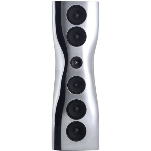 KEF - MUON 10" Passive 4-Way Floor Loudspeaker (Pair) - Aluminum-Front_Standard 