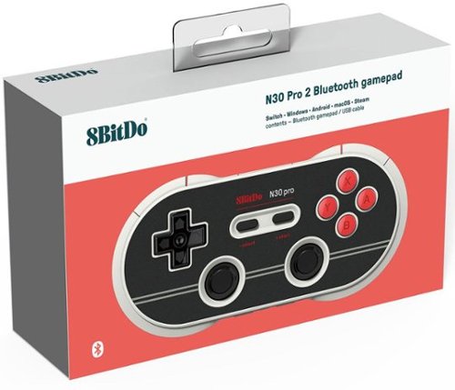 8BitDo N30 Pro 2 Wireless Controller for PC, Mac, Android, and Nintendo Switch - Black And Gray WORLDWIDE DELIVERY