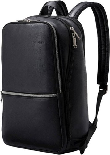 Samsonite - Classic Leather Slim Backpack for 14.1" Laptop - Black