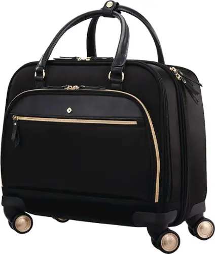 Front. Samsonite - Mobile Solution 17" Spinner Mobile Office Bag - Black.