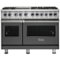 Viking - VGR Freestanding 7-Series Gas 48"W Range - Damascus Gray-Front_Standard