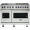 Viking - VGR Freestanding 7-Series Gas 48"W Range - Frost White-Front_Standard