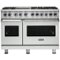 Viking - VGR Freestanding 7-Series Gas 48"W Range - Frost White-Front_Standard