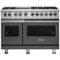 Viking - VGR Freestanding 7-Series Gas 48"W Range - Damascus Gray-Front_Standard