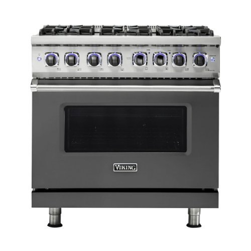 Viking - Professional 7 Series 5.1 Cu. Ft. Freestanding LP Gas Convection Range - Damascus gray