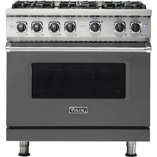 Viking - Professional 5 Series 5.1 Cu. Ft. Freestanding LP Gas Convection Range - Damascus gray