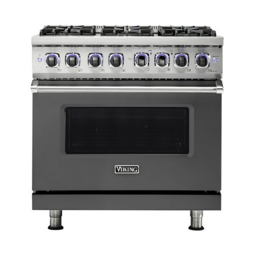 Viking - Professional 7 Series 5.1 Cu. Ft. Freestanding Gas Convection Range - Damascus gray